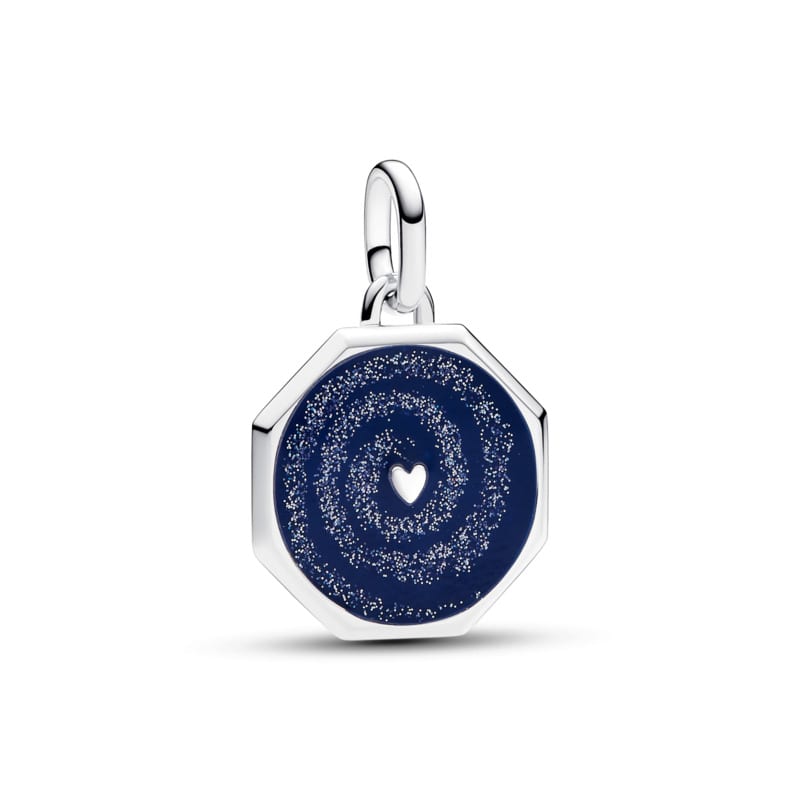 Galaxy Heart Medallion Charm