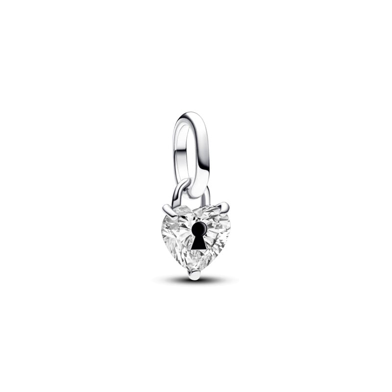 Keyhole Heart Mini Dangle Charm