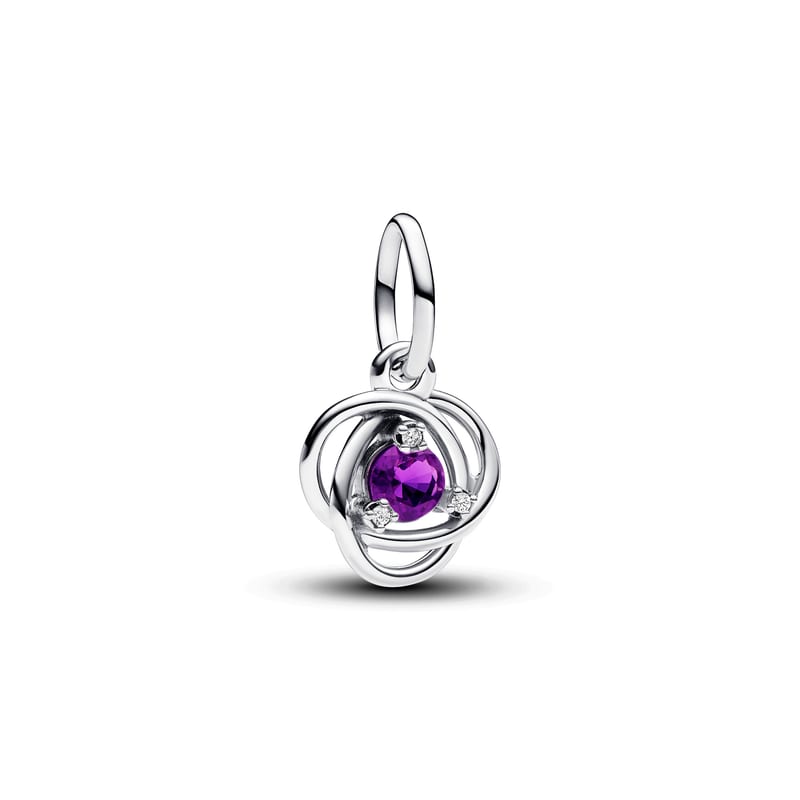 February Eternity Circle Dangle