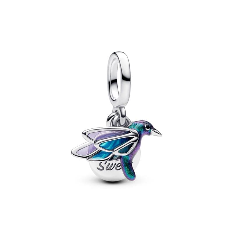 Pandora Hummingbird Double Dangle Charm 793746C01 793746 — Foto 1 von 1