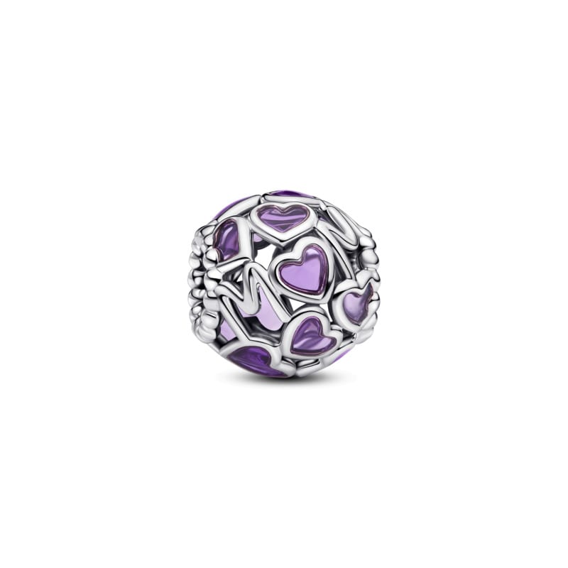 Openwork Hearts Mom Charm