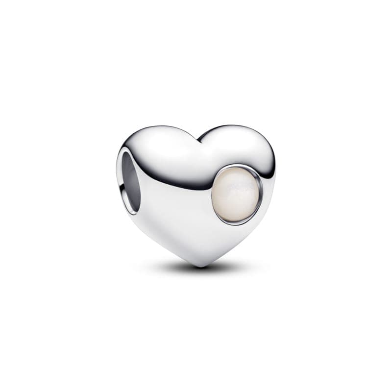 Pandora Engravable White Stone Heart Charm 794161C06 794161 — photo 1 of 1