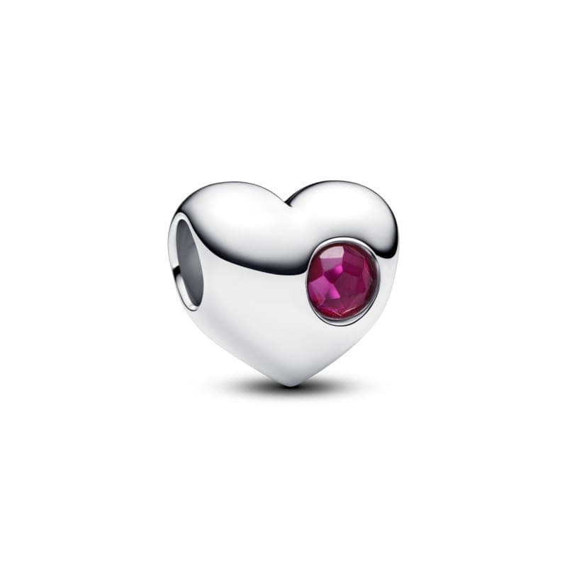Pandora Engravable True Red Stone Heart Charm 794161C07 794161 — foto 1 di 1