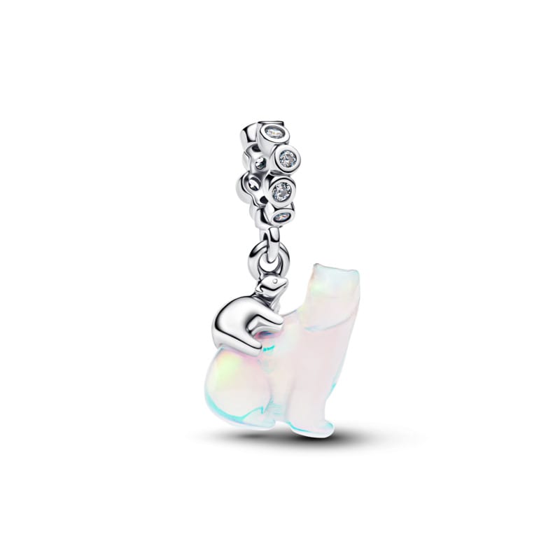 Polar Bear Mother & Cub Dangle Charm