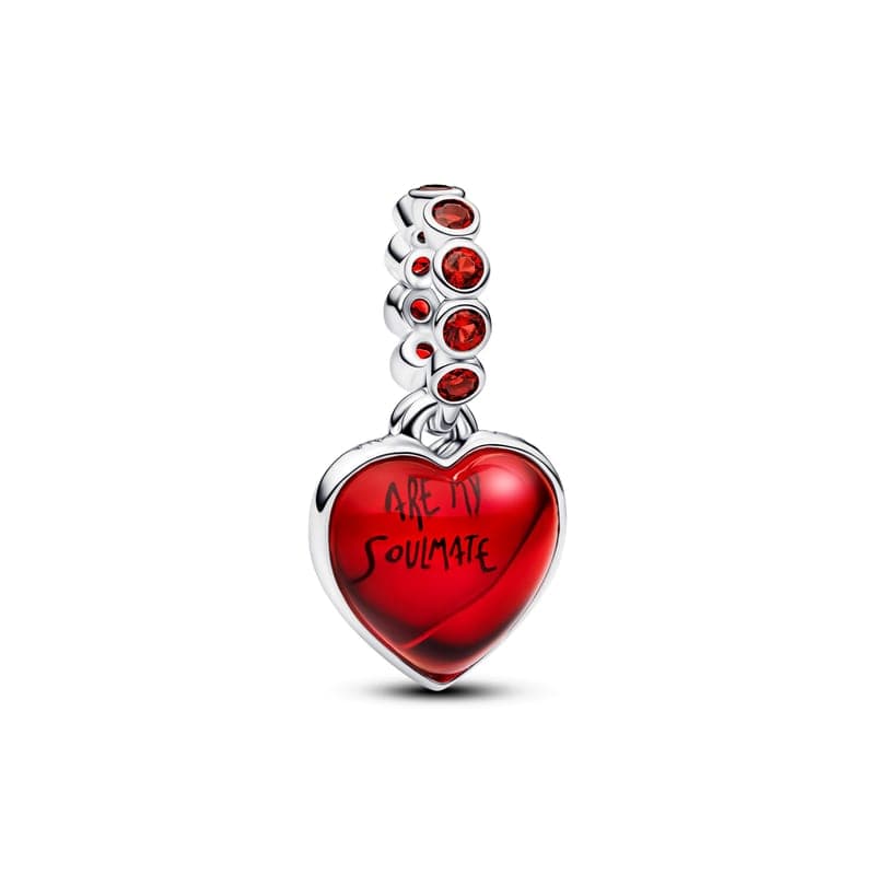 Pandora Red Murano Glass Heart Double Dangle Charm 794429C01 794429 — photo 1 of 1