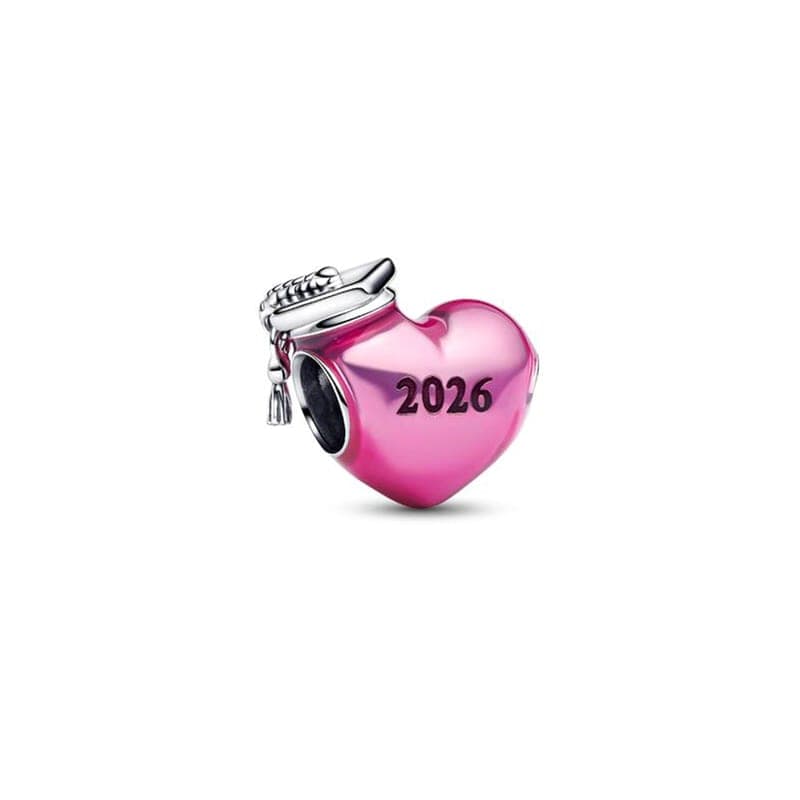 Pandora Graduation 2026 Pink Heart Charm 794635C01 794635 — foto 1 de 1