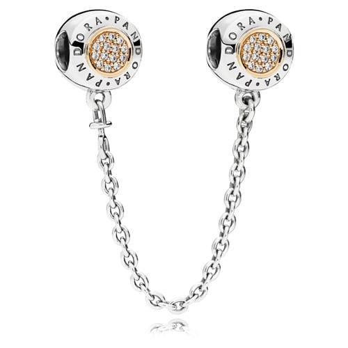 Pandora Signature Safety Chain with 14K Gold