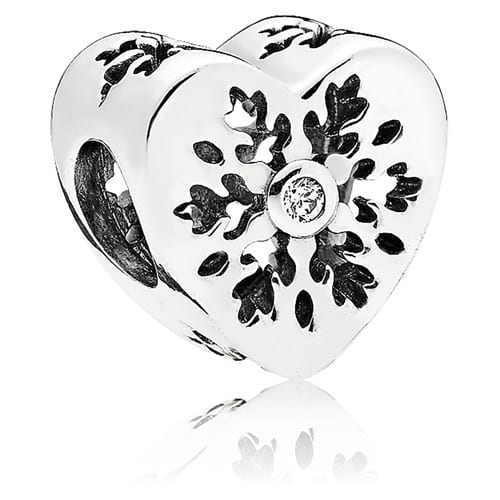 Snowflake Heart Charm