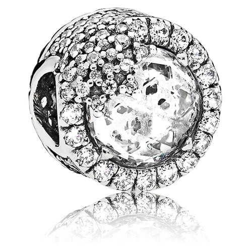 Dazzling Snowflake Charm with Clear Zirconia
