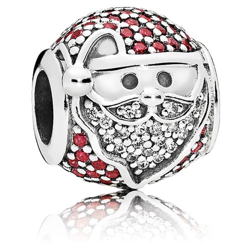 Sparkling Jolly Santa Charm