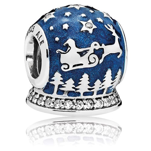 Christmas Night Snow Globe Charm