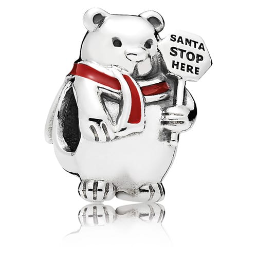 Christmas Polar Bear Charm