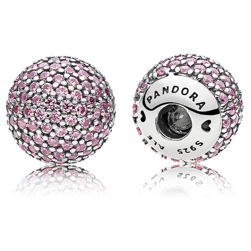 Pink Pave Open Bangle End Caps