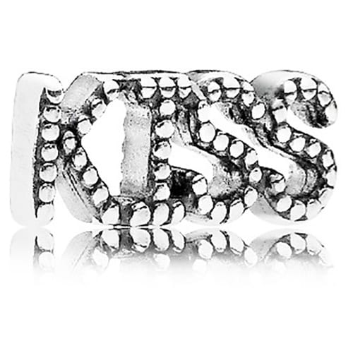 Silver Kiss Locket Charm