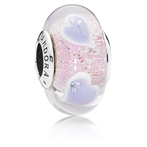 Plentiful Hearts Glass Murano Charm