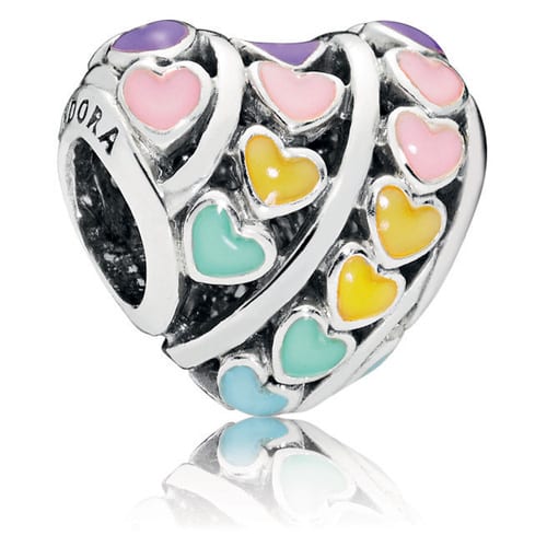 Rainbow Hearts Charm