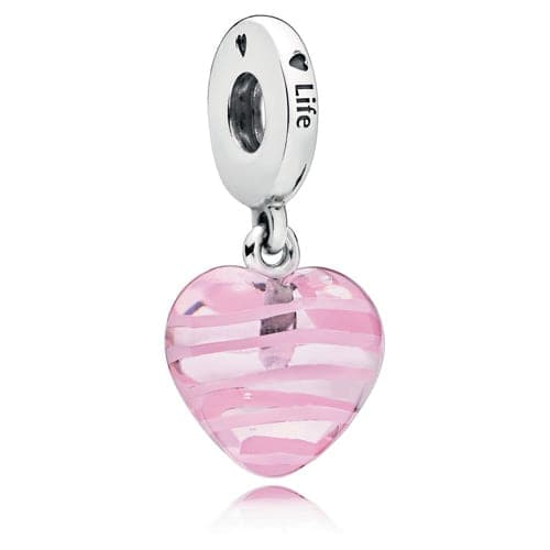 Pandora Pink Ribbon Heart Dangle 797069 — foto 1 de 1