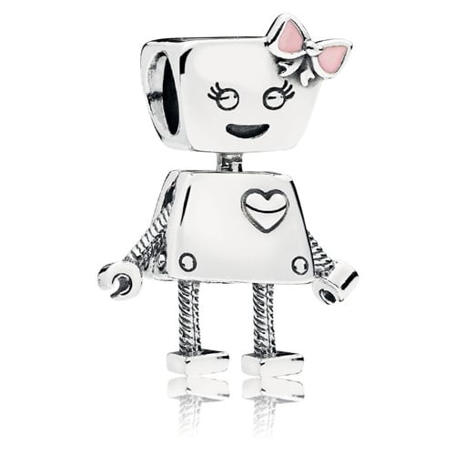 Silver Bella Bot Charm