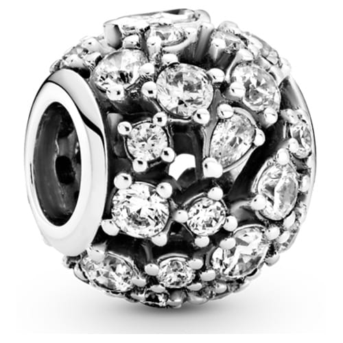 Sparkling Round Openwork Charm