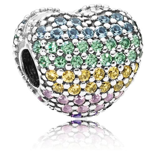 Multi-coloured Pavé Open My Heart Clip