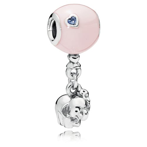 Elephant and Pink Balloon Charm