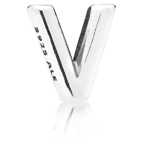 Letter V Locket Charm