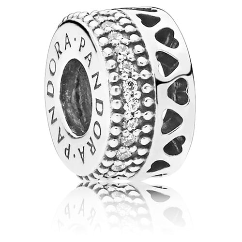 Silver Hearts Spacer Charm