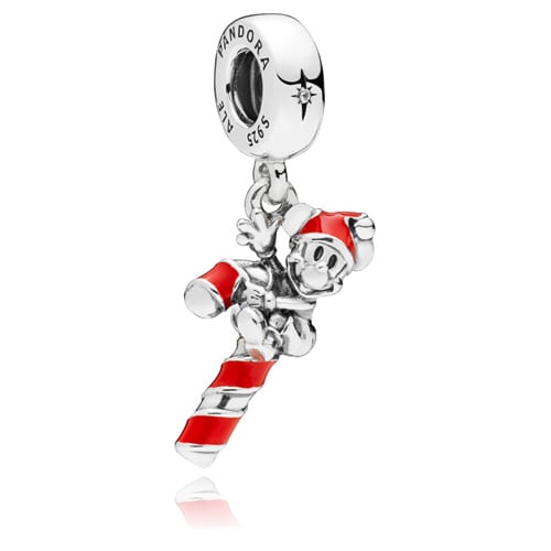 Disney Santa Mickey’s Candy Cane Pendant Charm