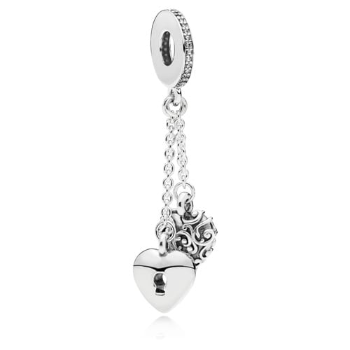 Lock & Heart Dangle Charm