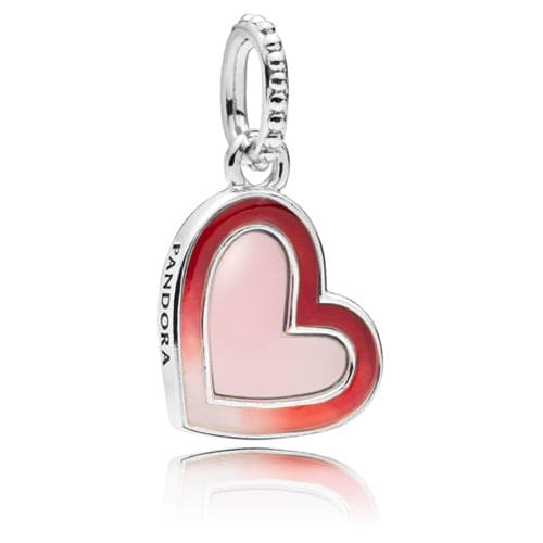 Pandora Asymmetric Heart of Love Charm 797820ENMX 797820E — foto 1 di 1