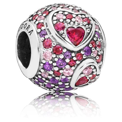 Pandora Asymmetric Hearts of Love Charm 797826CZRMX 797826C — Foto 1 von 1