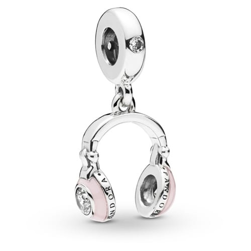 Pink Headphones Charm