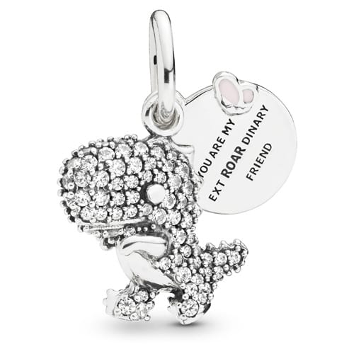 Pavé Dinosaur Pendant Charm