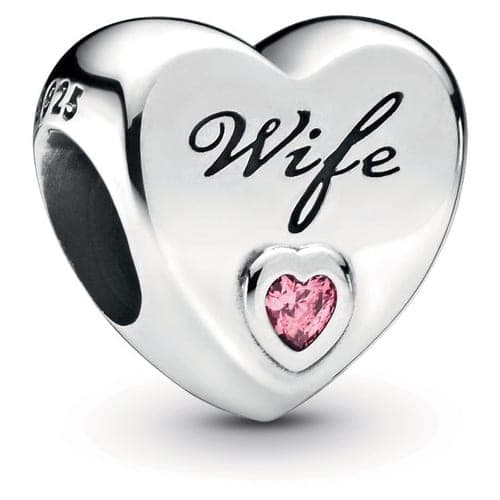 Pandora Wife Heart Charm with Pink Zirconia 798249PCZ 798249P — Foto 1 von 1