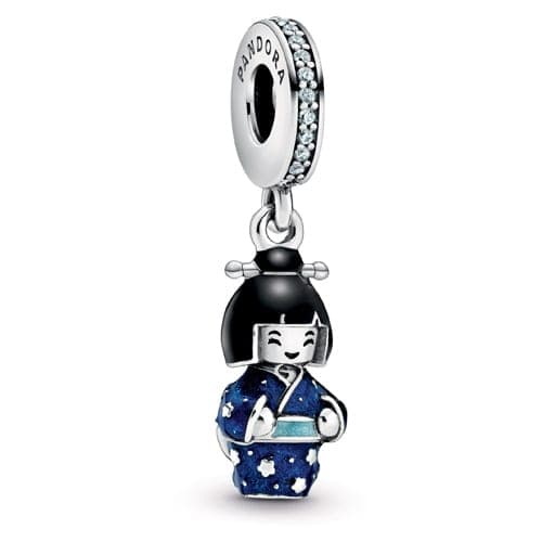 Pandora Japanese Doll in Blue Kimono Dangle Charm 798595C01 798595 — photo 1 of 1