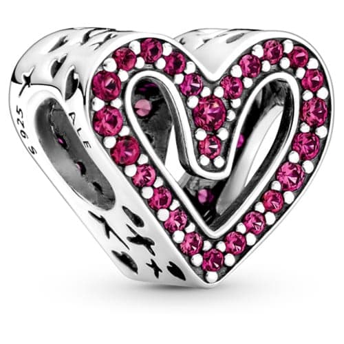 Pandora Sparkling Ruby Red Freehand Heart Charm 798692C02 798692 — photo 1 of 1