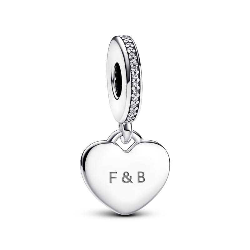 Engravable Heart Tag Dangle Charm
