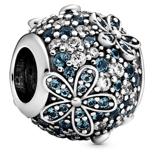 Teal Pavé Daisy Flower Charm