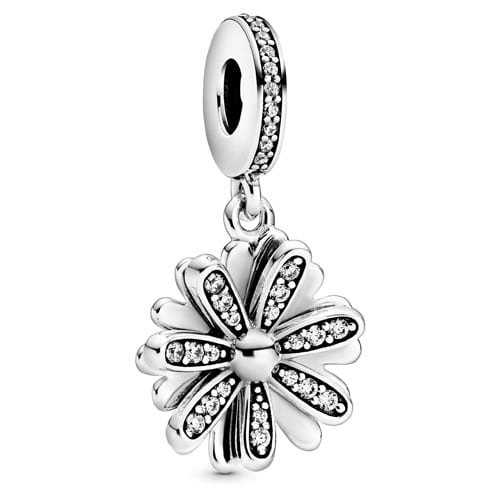 Sparkling Daisy Flower Dangle Charm