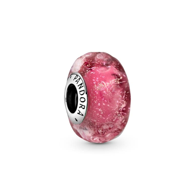 Pandora Wavy Pink Murano Glass Charm 798872C00 798872 — Foto 1 von 1