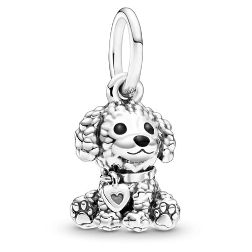 Poodle Puppy Dog Dangle Charm