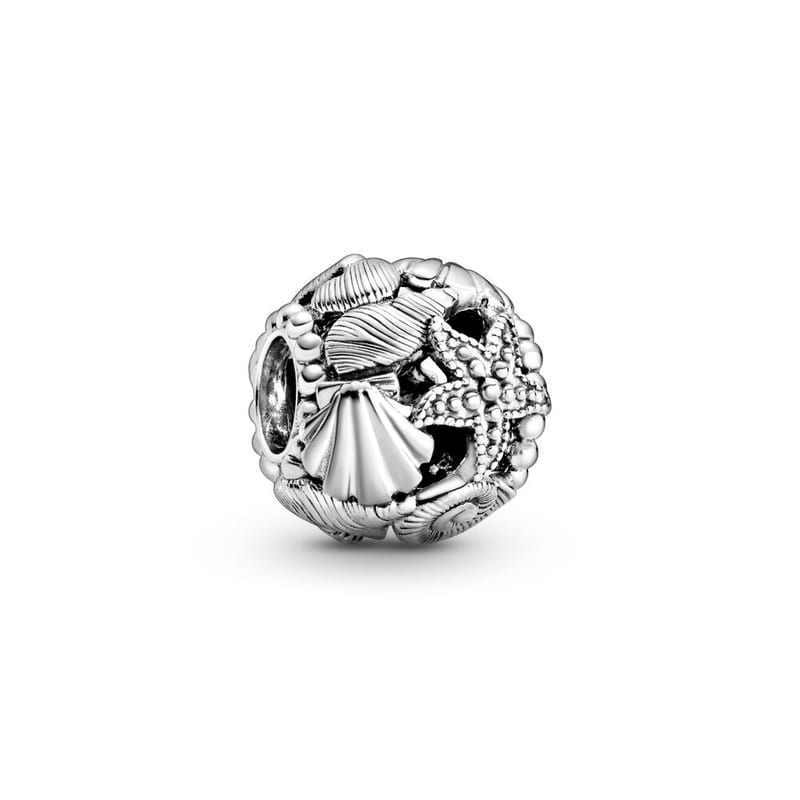 Openwork Starfish Shells & Hearts Charm