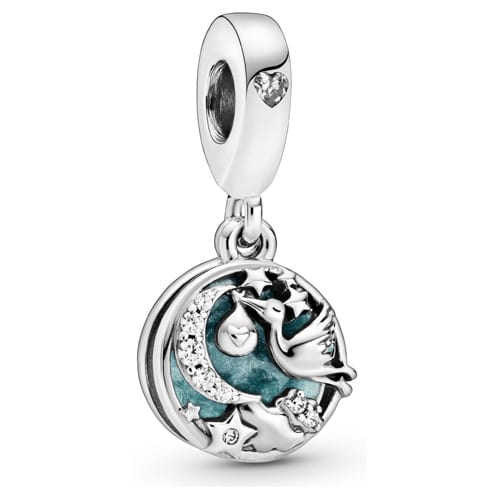 Stork Twinkling Stars Dangle Charm