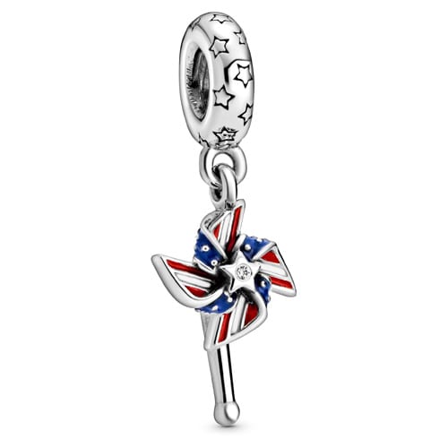 American Pinwheel Dangle Charm