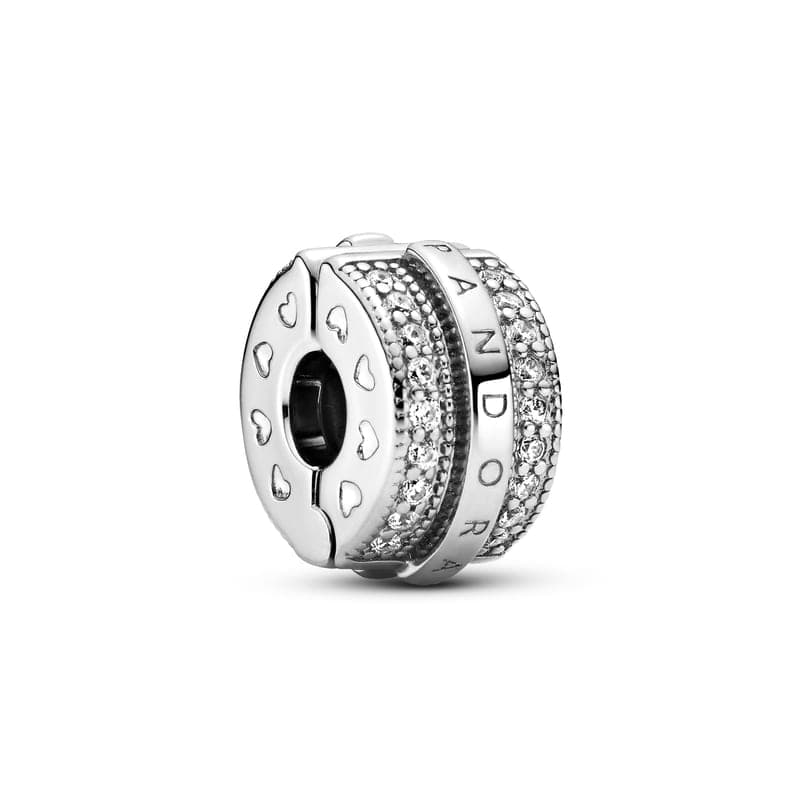 Pandora Sparkling Pave Lines & logo Clip 799042C01 799042 — photo 1 of 1