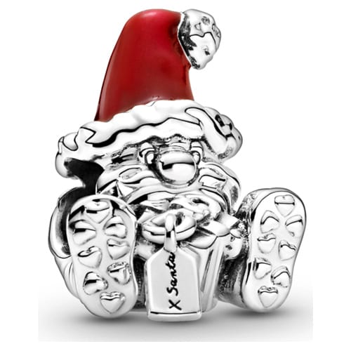 Seated Santa Claus & Present Charm