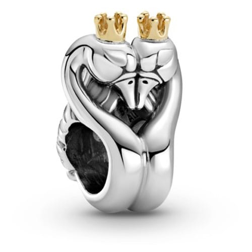 Swans Heart Charm