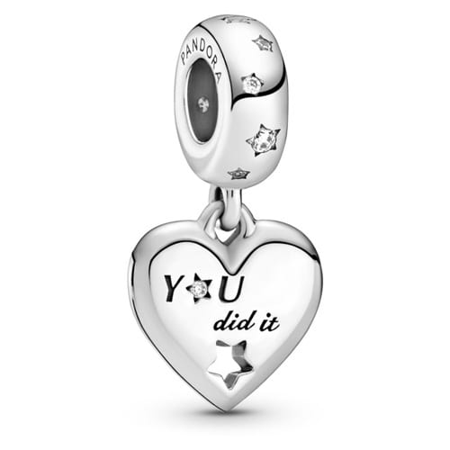 Congratulations Heart & Stars Dangle Charm