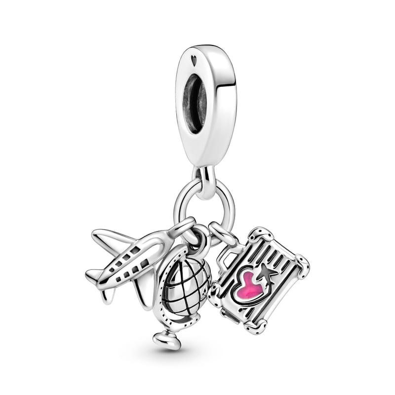 Airplane Globe & Suitcase Dangle