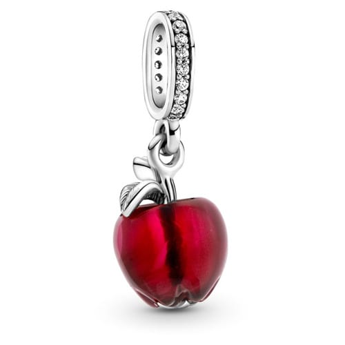 Murano Glass Red Apple Dangle Charm